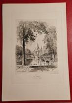 Gravure Nieuwe kerk in Den Haag, Antiek en Kunst, Kunst | Etsen en Gravures, Ophalen of Verzenden