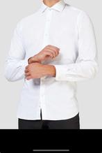 Wit slim fit smoking overhemd maat S, Kleding | Heren, Overhemden, Verzenden, Zo goed als nieuw, Wit