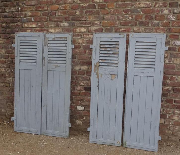 2 sets oude louvre luiken blinden schutters, Antiek en Kunst, Curiosa en Brocante, Ophalen