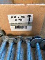 Slotbouten m12 20m lang met ring en moer, Ophalen of Verzenden, Nieuw, 100 tot 250 mm, Bouten of Moeren