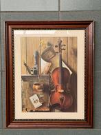 Schilderij met een viool  super mooi nieuw, Antiek en Kunst, Kunst | Schilderijen | Klassiek, Ophalen