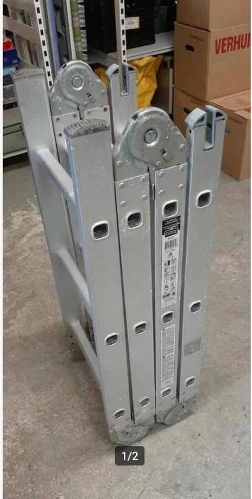 ladder Excelsior Aluminium vouwladder 4x 3 treden, Doe-het-zelf en Verbouw, Ladders en Trappen, Gebruikt, Ladder, 4 meter of meer
