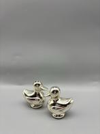 Verzilverd peper en zoutstel eendjes 40-50's, Ophalen of Verzenden