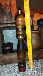 Brocante grote pepermolen zoutmolen kruidenmolen groot, Ophalen of Verzenden