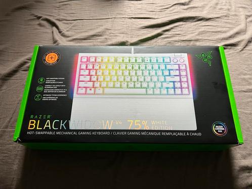 Razer Blackwidow v4 75% Toetsenbord Wit, Computers en Software, Toetsenborden, Gebruikt, Qwerty, Bedraad, Gaming toetsenbord, Ophalen of Verzenden