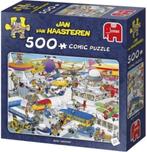 ZGAN puzzel 500 Jan van Haasteren Busy Airport 100%Compleet, Ophalen of Verzenden, 500 t/m 1500 stukjes, Zo goed als nieuw, Legpuzzel