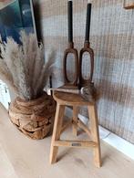 Vintage kruk met houtnerf nieuw, Ophalen of Verzenden, Nieuw, Hout