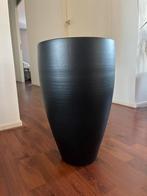 Intratuin plantenpot/bloempot zwart steen, Gebruikt, Rond, Aardewerk, 40 tot 70 cm