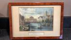 Originele gravure van de Beurs aan het Damrak Amsterdam, Ophalen of Verzenden