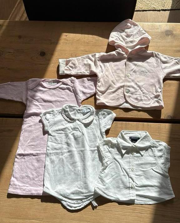 Baby pakket frans meisje mt 62 gant jacadi petit elephant, Kinderen en Baby's, Babykleding | Maat 62, Zo goed als nieuw, Meisje