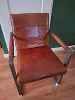 Eettafel stoelen, Huis en Inrichting, Stoelen, Ophalen, Gebruikt, Bruin, Leer