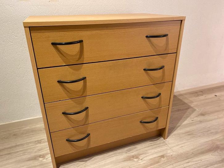 Ladekast Houtlook 4 Lades (70x40x75 cm), Huis en Inrichting, Kasten | Ladekasten, Gebruikt, Minder dan 100 cm, 50 tot 100 cm, 25 tot 50 cm