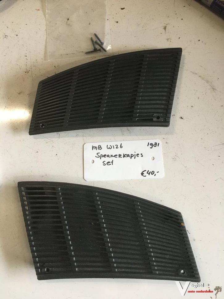 Mercedes W126 1981  Speakerkapjes Links + Rechts, Auto-onderdelen, Elektronica en Kabels, Gebruikt, Ophalen of Verzenden