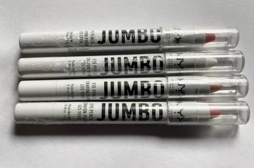 4 Nieuwe NYX Jumbo Eye Shadow Pencils 2X Rose 1X GOLD 1XWit  beschikbaar voor biedingen