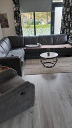 Bruin leren hoekbank, Ophalen, Gebruikt, Leer, Grote hoekbank