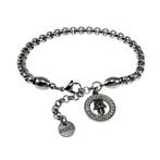 Hand van Fatima Armband Dames Zilverkleurig RVS Jasseron, Met kristal, Staal, Birgitta-Gracht 33, 6465 EL Kerkrade, Nederland