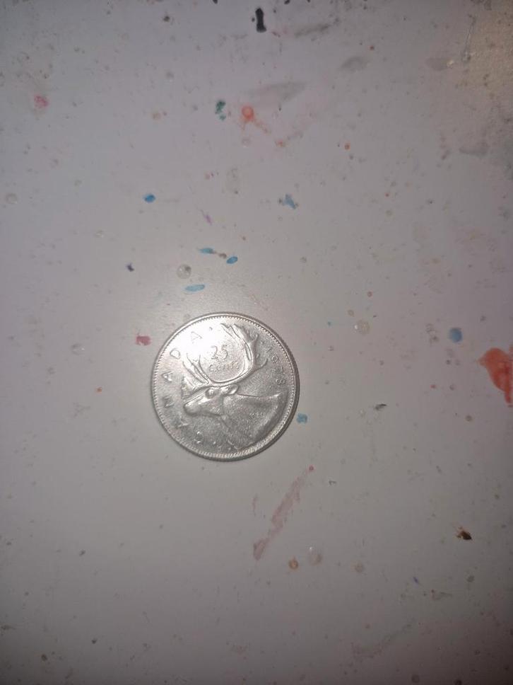 25 cent munt, Antiek en Kunst, Antiek | Tin, Ophalen
