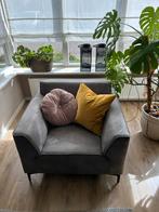 Nieuwe grijze fauteuil / luie stoel leer, Ophalen, Eenpersoons, Zo goed als nieuw, Minder dan 150 cm