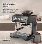 Klarstein Espressomachine met bonenmaler - Nieuw!, Afneembaar waterreservoir, Espresso apparaat, Gemalen koffie, Ophalen of Verzenden