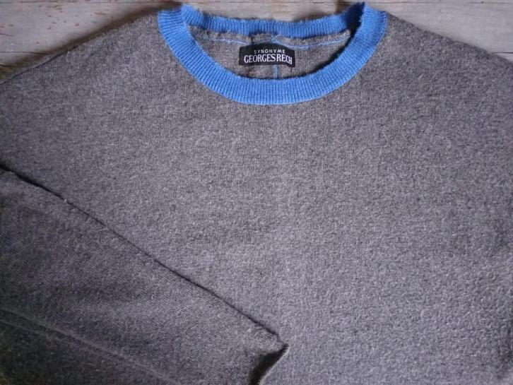 Synonyme Georges Rech Paris gebreide knit trui wol M, Kleding | Dames, Truien en Vesten, Gedragen, Maat 38/40 (M), Grijs, Ophalen of Verzenden