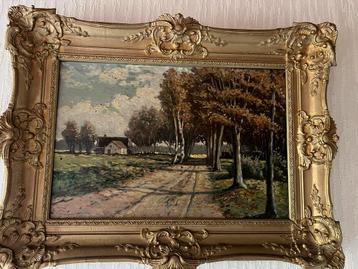 Schilderij Landschap met Boerderij beschikbaar voor biedingen