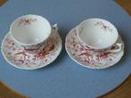 Een paar Coalport porseleinen kopjes met schoteltjes, Verzamelen, Verzenden, Nieuw, Porselein, Kop en/of schotel