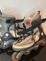 2 sets skeelers + beschermers, Ophalen of Verzenden, Gebruikt, Inline skates 4 wielen, Overige merken