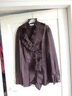 Zucchero zgan bruine roezelblouse lange mouw maat 44, Kleding | Dames, Blouses en Tunieken, Zucchero, Bruin, Maat 42/44 (L), Ophalen of Verzenden