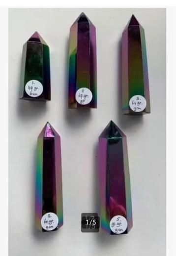 Korting 5 x edelsteen Titanium Aura Punt, Toren, pr.p.stuk beschikbaar voor biedingen