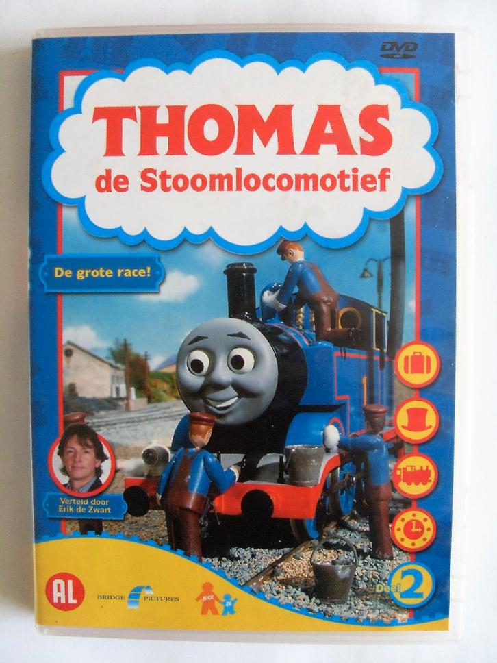 Thomas de stoomlocomotief - de grote race (originele dvd), Cd's en Dvd's, Dvd's | Tekenfilms en Animatie, Gebruikt, Europees, Poppen of Stop-motion