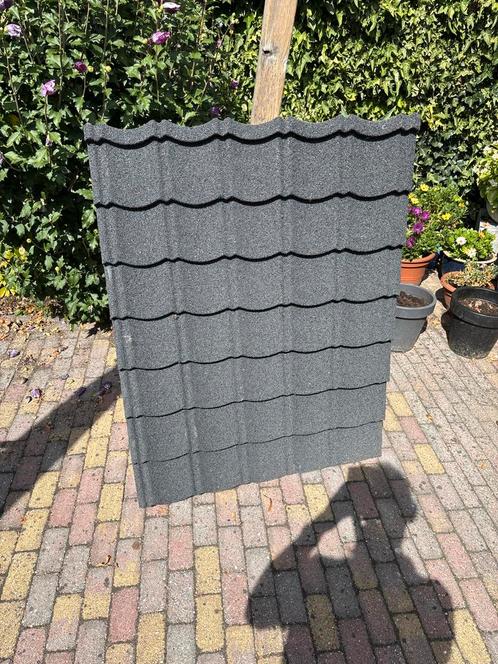 Nieuwe grijze dakpanplaten 8 stuks lengte 115cm br 85 cm, Doe-het-zelf en Verbouw, Dakpannen en Dakbedekking, Nieuw, Dakplaat of Dakpanplaat
