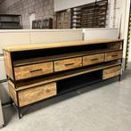 mango of zwart tvmeubel industrieel design tv dressoir 240cm, Ophalen, Zo goed als nieuw, 200 cm of meer, Metaal