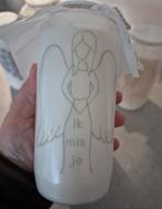 Kaars ik mis je engel troostgeschenk handgemaakt grafkaars, Ophalen of Verzenden, Nieuw, Overige materialen, Minder dan 25 cm