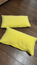 HEMA kussen kussentjes geel hoesjes binnenkussen 50 x 25, Ophalen of Verzenden, Zo goed als nieuw, Geel, Rechthoekig