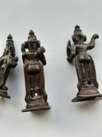 Vier oude hindu brone beeldjes India, Ophalen of Verzenden