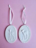 Vintage kerst ornamenten hangers hertjes zon engel goud wit, Ophalen, Zo goed als nieuw