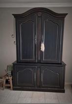 landelijke zwarte sobere kast, Huis en Inrichting, Kasten | Buffetkasten, Ophalen of Verzenden, Gebruikt, 25 tot 50 cm, 200 cm of meer