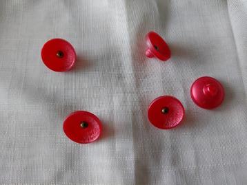 fel roze knoop, kunststof, ø 20 mm, 5 stuks beschikbaar voor biedingen