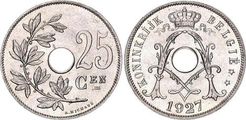 25 centimes   1927 ROYAUME DE BELGIQUE, Postzegels en Munten, Bankbiljetten | België, Ophalen of Verzenden