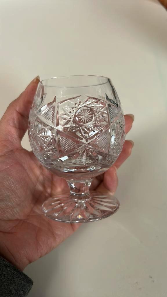 Krystal Cognac Glas Snijglas- 186g, Verzamelen, Glas en Borrelglaasjes, Zo goed als nieuw, Overige typen, Ophalen of Verzenden