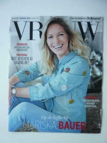VROUW Tijdschrift  Mariska Bauer Cover Maart 2019 beschikbaar voor biedingen