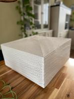 Ikea hanglamp, wit, kant, papier, vierkant, Huis en Inrichting, Lampen | Hanglampen, Ophalen, Zo goed als nieuw, Overige materialen