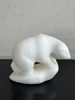 Natuursteen Alblast Ijsbeer beeldje 6.5/5 cm H, Ophalen of Verzenden, Gebruikt