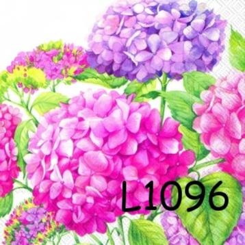 Servetten decoupage/bullet journal * hortensia L1096 beschikbaar voor biedingen