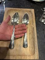 Zilver bestek Haags Lofje opscheplepels. 2 stuks groot model, Ophalen of Verzenden, Zilver