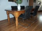 tafel grenen, Huis en Inrichting, Tafels | Eettafels, Ophalen, Gebruikt, 50 tot 100 cm, Vijf personen of meer