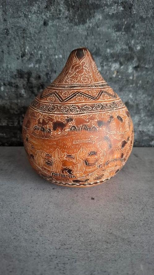 Gegraveerde Callebassen - Peru, Antiek en Kunst, Kunst | Overige Kunst, Ophalen of Verzenden