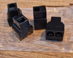 Zwarte RJ11/RJ12 splitter – 6p6c koppeling, Computers en Software, Ophalen of Verzenden, Nieuw