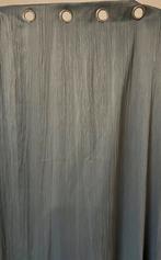 Twee isolerende grijsblauwe plisse gordijnen, Grijs, 200 cm of meer, Klassiek, Ophalen of Verzenden