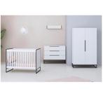 Moderne babykamer wit met zwart staal, Ophalen, Zo goed als nieuw, Jongetje of Meisje